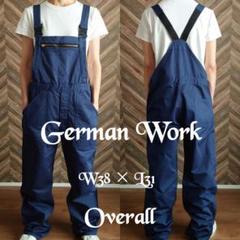 大人気新品  ドイツ/German ワークオーバーオール/サロペット濃紺/古着 パンツ