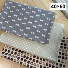ランチョンマット40×60 3枚セット水玉　リボン　ねこカヌレ