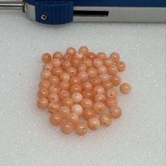 天然珊瑚ピンクビーズ サイズ4.87mm 重9.3g