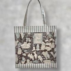 ラミネートトートバッグ　⭐︎ユキエモン生地ハンドメイド⭐︎25cm×25cm
