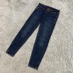 ZARA ザラ　Z1975 アンクルスキニーデニムジーンズ　裾ジップ　インディゴ