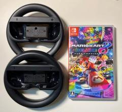 美品 マリオカート8デラックス➕ジョイコンハンドル MARIOKART8 新品】Switch HORI マリオカート8 デラックス Joy-Conハンドル