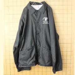 USA古着 Cardinal ナイロンジャケット 黒 バックプリント 90s cardinal/ナイロンコーチジャケット/Black-古着屋マッシュ
