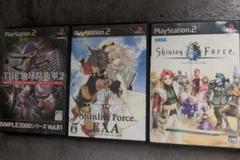 PS2ソフト3点 地球防衛軍2 +ShiningForce+EXA 中古 未確認
