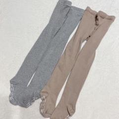 ２点セット＊未使用シンプルカラータイツストレッチレギンス100