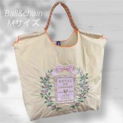 新品＊ボールアンドチェーン　カフェ　タナカ　花柄　エコバッグ　折りたたみバッグのサムネイル