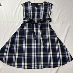 【美品】anySIS チェック　ノースリーブワンピース　M