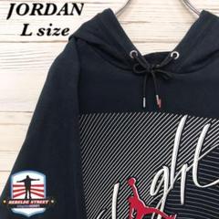 《激レア》ジョーダン JORDAN☆パーカー L デカロゴ ブラック P620