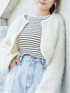 【美品♡】snidel スナイデル　カップ付きボーダー柄タンクトップ