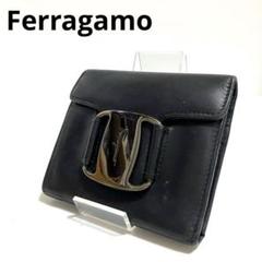 Ferragamo フェラガモ 2つ折り財布 ブラック 黒 レザー