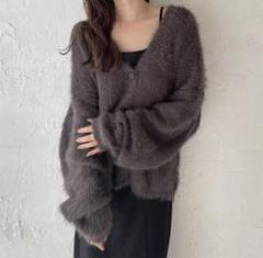 erme(エルメ) Shaggy loose cardigan