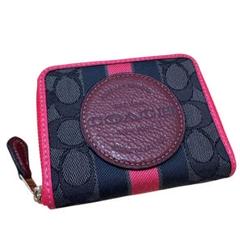COACH 二つ折り財布 コンパクト財布 デンプシー ピンク - メルカリ