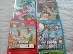 Wii,Wii U 人気タイトル4本セット 動作品　マリオ　マイクラ
