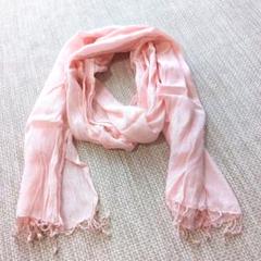 ピンクベージュ フリンジ付き ストール ジルバイジルスチュアート JILL by JILLSTUART ハートトッピング