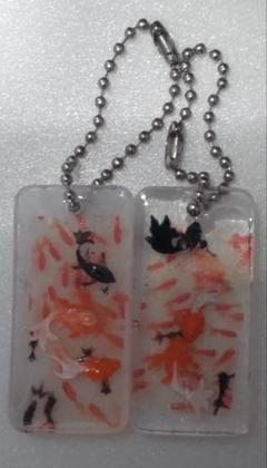 金魚のレジン製ストラップ2個セット0085
