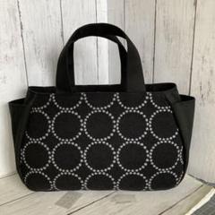 ななほdop タンバリン ブラックのプランプバッグ大サイズ ハンドメイド ミナペルホネンdop タンバリン ブラックのプランプ