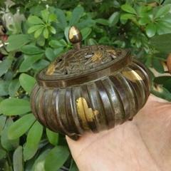 銅細工 仏手流香 香炉 香道具 装飾品 工芸品 美術品 置物 高級感 麒麟暖手炉 細工 銅 香炉 美術品 置物 工芸品 装飾品 香