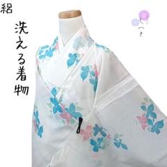 五32 えっと 絽 小紋 夏着物 洗える着物