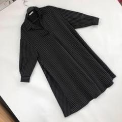 Nostalgi￼a ストライプ￼ シャツワンピース　ブラック　完売品