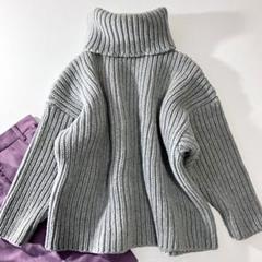 公式通販 - 人気アイテム多数 タートルニット ベースレンジ 極美品 ローゲージ ウール 肉厚 トップス