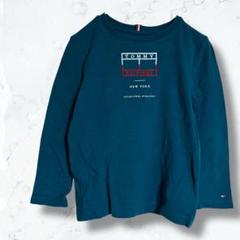 2418＊トミーヒルフィガー＊Tシャツ ターコイズブルー 122 美品 長袖
