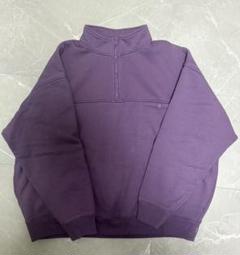 【完売】シュプリーム クロス刺繍ロゴ ハーフジップ 新品 20AW SUPREME Cross Box Logo Hooded Sweatshirt 紫 S