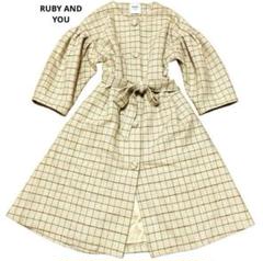 【新品未使用:試着のみ】RUBY AND YOU 　 ビッグセーラーフレアコート 新品未使用:試着のみ】RUBY AND YOU ビッグセーラーフレアコート