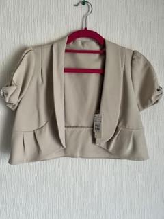 新品タグ付き 定価17000円 ショート ボレロ レース ビジュー パールのサムネイル