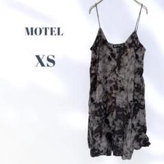 US古着 MOTEL タイダイキャミワンピース XS ブラック グレー