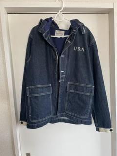 防風防水デニムジャケット ミリタリーデニムパーカー HOUSTON