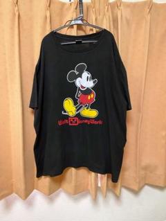 ★激安‼️ビッグシルエット‼️★80s 青タグ USA製 ミッキーT 黒 XL‼️