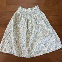 花柄コットンスカート ウエストゴム