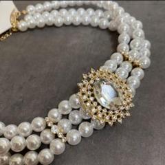 新品　パールネックレス　チョーカー　アクセサリー　結婚式　ジュエリー　ドレス