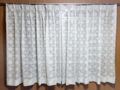 80【値下げ】送料込み　腰窓 用　レースカーテン　100×135cm　2枚セット