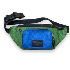 【即日発送】COACH コーチ ボディバック　マルチカラー　シグネチャー