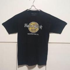 【美品】ハードロックカフェ　デカロゴ　ラバープリント　Tシャツ　フェードブラック