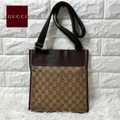 ⭐️即決価格⭐️GUCCI ショルダーバッグ　GG キャンバス　レザー