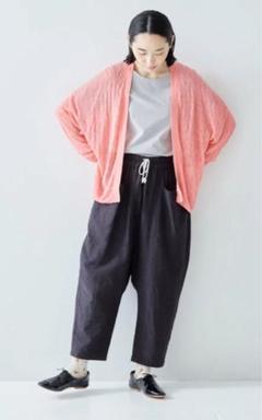 今期完売品　アトリエナルセ　リネンコットンサルエルパンツ　サイズ1  チャコール 20240626_36c740.jpg