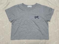 SALT.B リボン刺繍 クロップドTシャツ 韓国