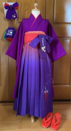 高い素材 ディズニーミッキーマウスファンタジア女の子の袴セット七五三卒 着物・浴衣・和小物