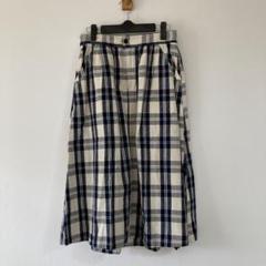 D.M.G ドミンゴ コットンリネンチェックスカートのサムネイル