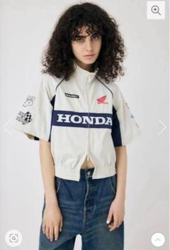 HONDA MOUSSYコラボ クロップドポロシャツ 長袖 ブラック HONDA MOUSSYコラボ クロップドポロシャツ 長袖 ブラック