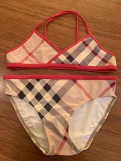 BURBERRY バーバリー レア ビキニ 水着 M ネイビーxオレンジ