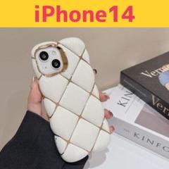 iPhone14 スマホケース 耐衝撃 うねうね 大人 おしゃれ 韓国 ホワイト