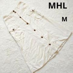 MHL エムエイチエル アイボリー デニム生地 ロングスカート M