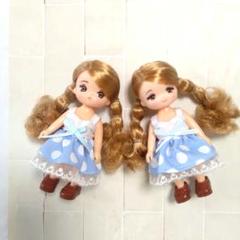 ミキちゃんマキちゃん服セット　ワンピース（水色ドット）