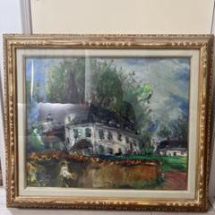 装飾的な風景画 油彩 大きめ 風景画 油彩画 装飾フレーム付き - メルカリ