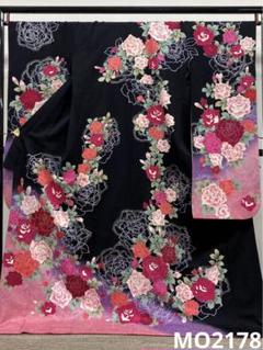 振袖 豪華 金駒 金彩 銀彩 紋意匠 薔薇 身丈176cm トールサイズ