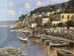 ORIGNIAL Enrico Varriale 夏のアマルフィー港　油彩 m24162489407_1.jpg?1721808994