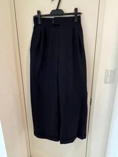 レディース　ワイドストレートパンツ　ネイビー